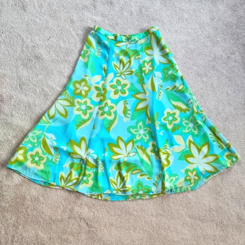 5/$25 Coldwater Creek Floral Skirt Size M